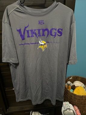 Minnesota Vikings Gray Short Sleeve Tee